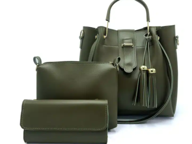 Jule 3PC Green Handbag Set