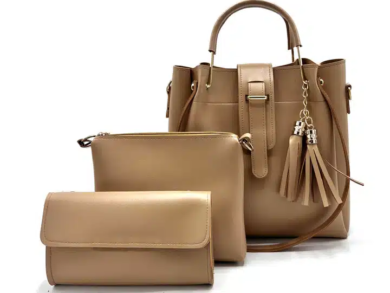 Jule 3PC Light Brown Handbag Set