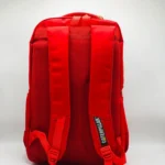 Durable Caterpillar Red School Backpack featuring a bold red design, spacious compartments, and strong stitching, ideal for everyday school and travel use.