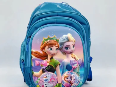 Frozen-Themed Blue Kids School Backpack