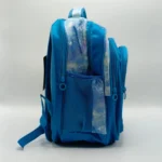 Stylish Frozen-Themed Blue School Backpack crafted with durable material, comfortable shoulder straps, and secure zip closures, perfect for school, travel, and daily activities.