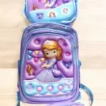 Cute Sofia Princess 3-in-1 School Bag Set featuring a colorful princess design with matching backpack, lunch bag, and pencil case for a complete school solution.