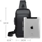 Stylish Unisex Anti-Theft Sling Bag crafted with durable material and a sleek modern design, perfect for both men and women on the go.