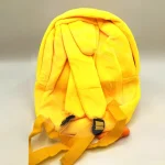 Cute Yellow Duck Plush Cartoon Backpack featuring a soft plush duck design with bright yellow color, perfect for kids who love fun and cuddly accessories.