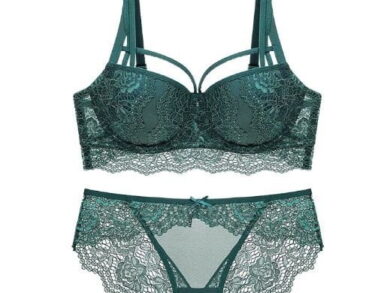 3/4 Cup Lace Push-Up Bra & Panty Set