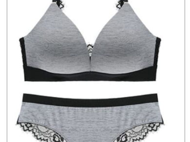 AyeshaMall Push-Up Wireless Seamless Bra Set