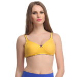 Bra in Yellow with Demi Cups