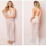 Enchanting Long Lace Gown and Panty