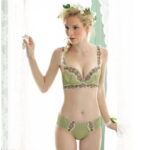 Elegant Floral Lace Seamless Embroidery Bra and Panty Set designed with intricate floral patterns and seamless construction for a smooth and graceful look.
