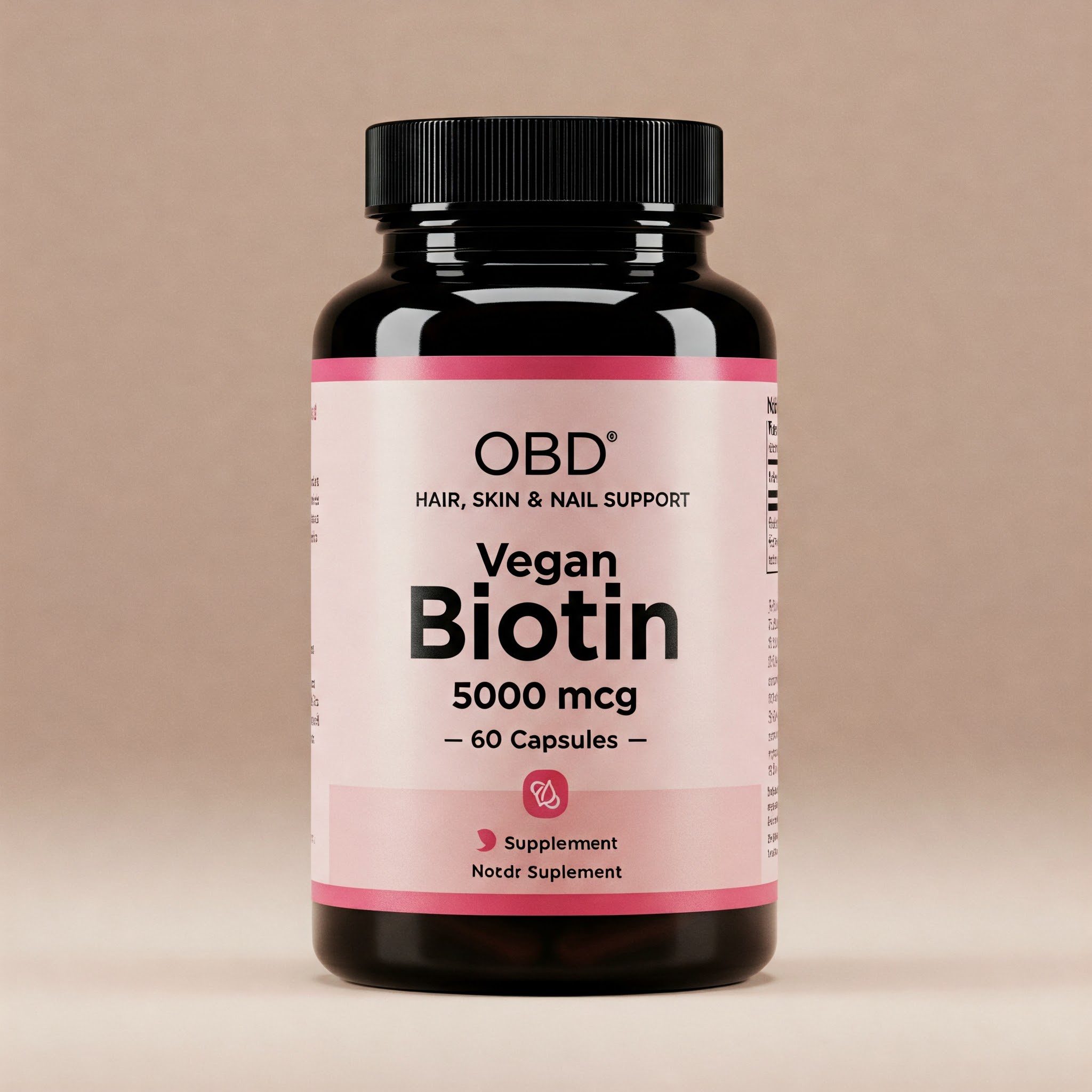 OBD Vegan Biotin 5000 mcg - 60 Capsules OBD Vegan Biotin 5000 mcg - 60 Capsules