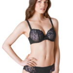 Elegant full coverage lace bra with structured support and smooth finish