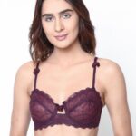 Susie Maroon Mesh Bridal Bra