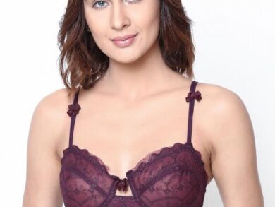 Susie Maroon Mesh Bridal Bra