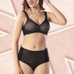 Supportive Wired Lace Minimiser Bra designed with structured underwire and elegant lace detailing, offering a smooth and refined silhouette.