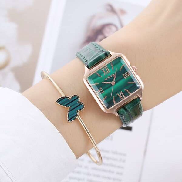 Charming Shein Square Quartz Watch & Jewelry Set 1