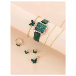 Charming Shein Square Quartz Watch & Jewelry Set 2