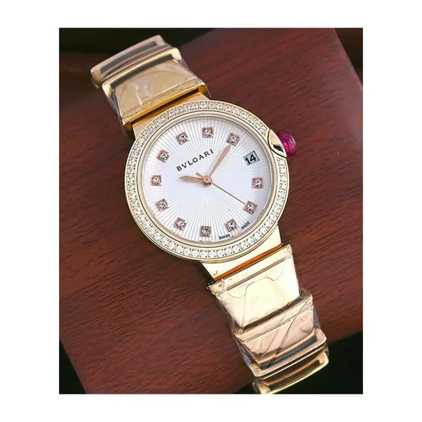 Elegant Bvlgari Lvcea Rose Gold Ladies Watch 2