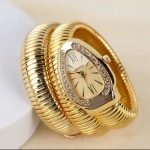 Feminine Gold Serpentine Watch For Her
