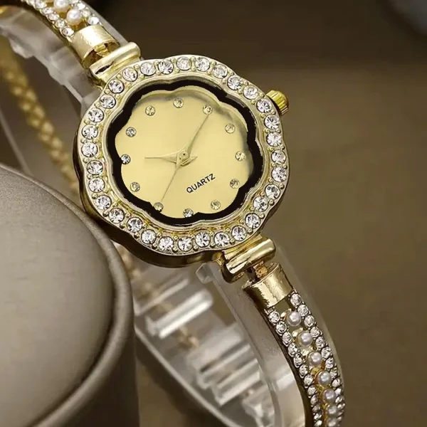 Radiant Adjustable Chain Floral Design Girls Watch