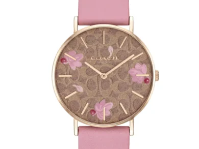 Charming Coach Pink Floral Watch — 026