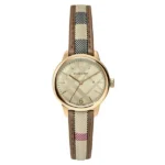 Distinctive Burberry Multicolor Gold Watch — 024