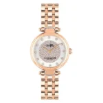 Exquisite Coach Park Rose Gold Watch — 033