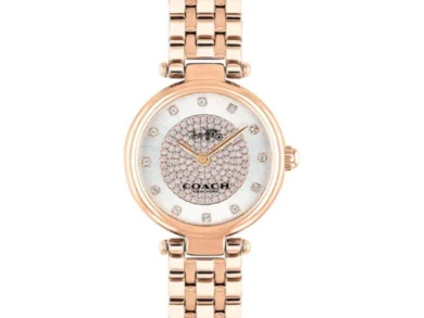Exquisite Coach Park Rose Gold Watch — 033