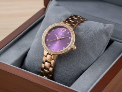 Iconic IWA Round Stone Dial Women’s Watch 1