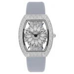 Light Purple Silicone Strap Silver Dial Watch MF0496L