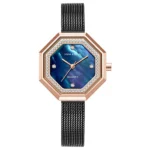 Mother of Pearl Dial Quartz Watch For Ladies