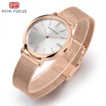 Radiant Mini Focus Rose Gold Mesh Ladies Watch 1