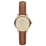 Timeless Burberry Brown Leather Watch — 025