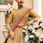 Ayesha’s Antique Gold Mehndi Lehenga