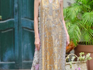 Ayesha's Antique Gold Party Dress 1