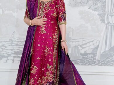 Ayesha’s Berry Magenta Party Dress 2