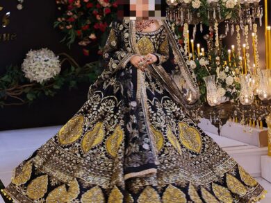 Ayesha’s Black & Gold Wedding Dress
