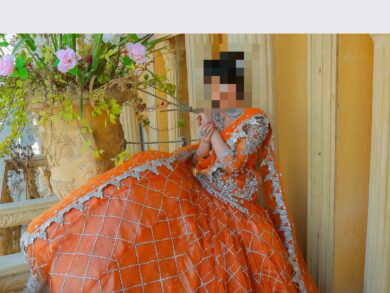Ayesha’s Burnt Orange Wedding Dress