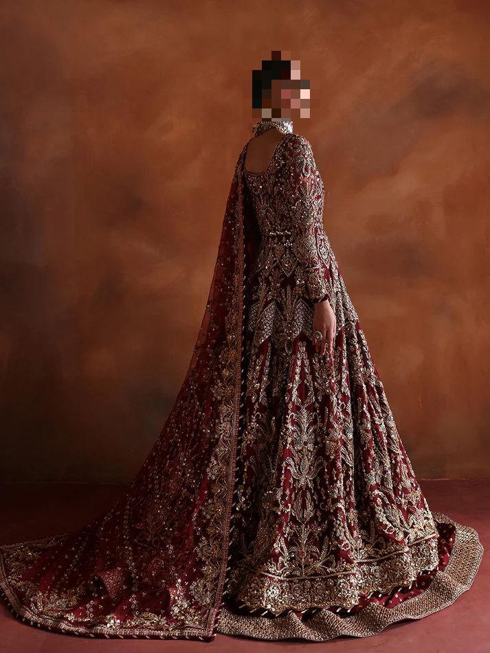 Ayesha’s Classic Burgundy Red Bridal Dress 4 Ayesha’s Classic Burgundy Red Bridal Dress 4