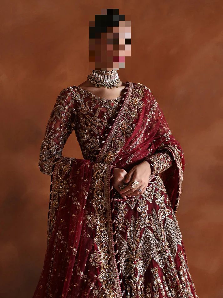 Ayesha’s Classic Burgundy Red Bridal Dress Ayesha’s Classic Burgundy Red Bridal Dress