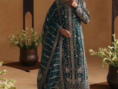 Ayesha’s Deep Teal Green Wedding Dress 3