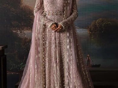 Ayesha’s Elegant Mauve Blush Bridal Dress