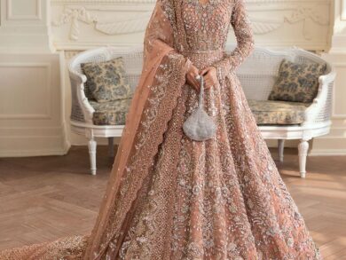 Ayesha’s Elegant Peachy Nude Bridal Dress Ayesha’s Elegant Peachy Nude Bridal Dress