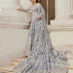 Ayesha’s Enchanting Smoky Blue Party Dress 1