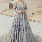 Ayesha’s Enchanting Smoky Blue Party Dress