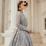 Ayesha’s Enchanting Smoky Blue Party Dress 3