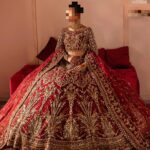 Ayesha’s Enchanting Wine Red Bridal Dress