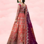 Ayesha’s Grand Vermilion Red & Deep Plum Bridal Dress