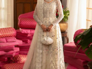 Ayesha’s Ivory Embroidered Wedding Wear 3