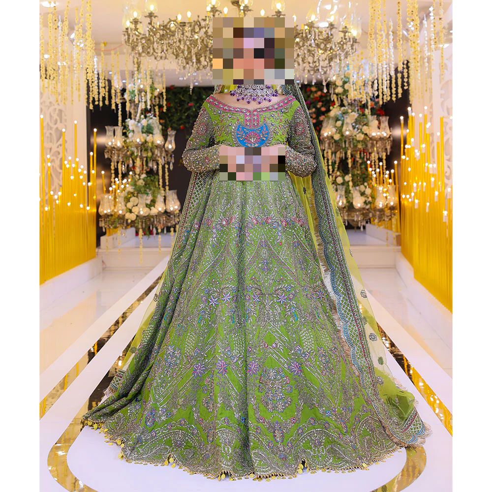 Ayesha’s Lime Green & Multicolor Wedding Dress Ayesha’s Lime Green & Multicolor Wedding Dress