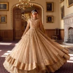 Ayesha’s Luminous Golden Bridal Dress 2